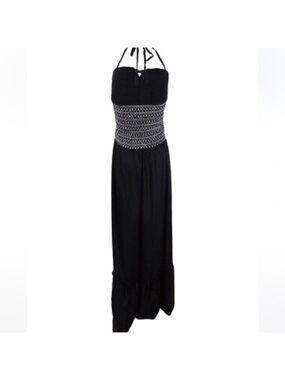 NWT Raviya Women's Plus Size Stitch Detail Maxi Dress Swim Cover-Up